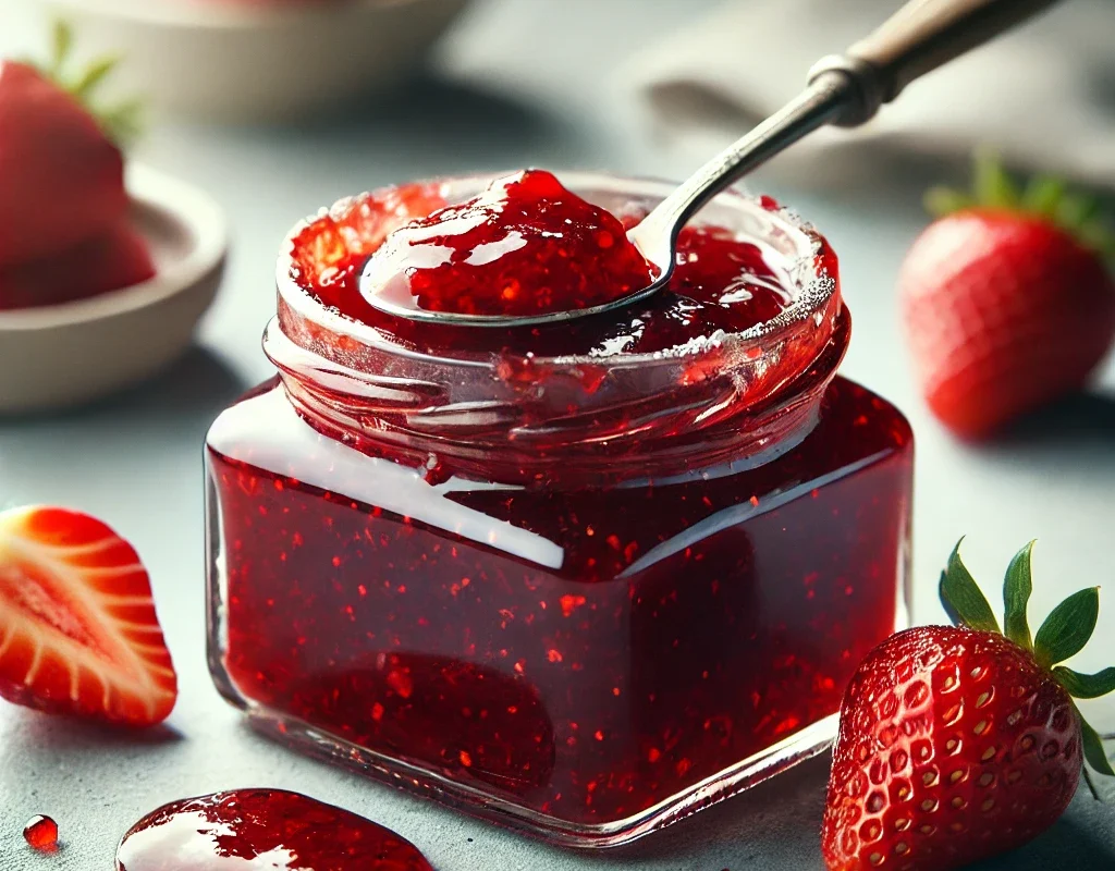 strawberry jam and strawberry puree2