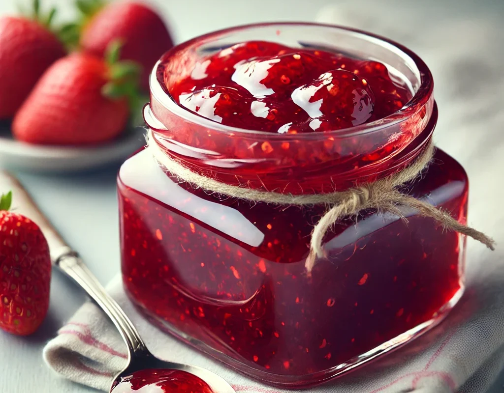 strawberry jam and strawberry puree1